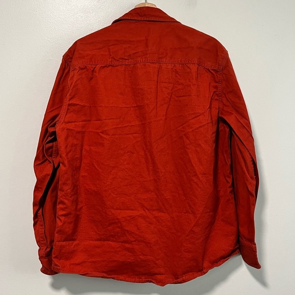 Nevada Rust Red Utility Button-Up Shirt Jacket L Military-Inspired Workwear - Picture 5 of 12